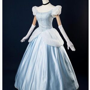 Elegant Cinderella Blue Ball Gown Dress
